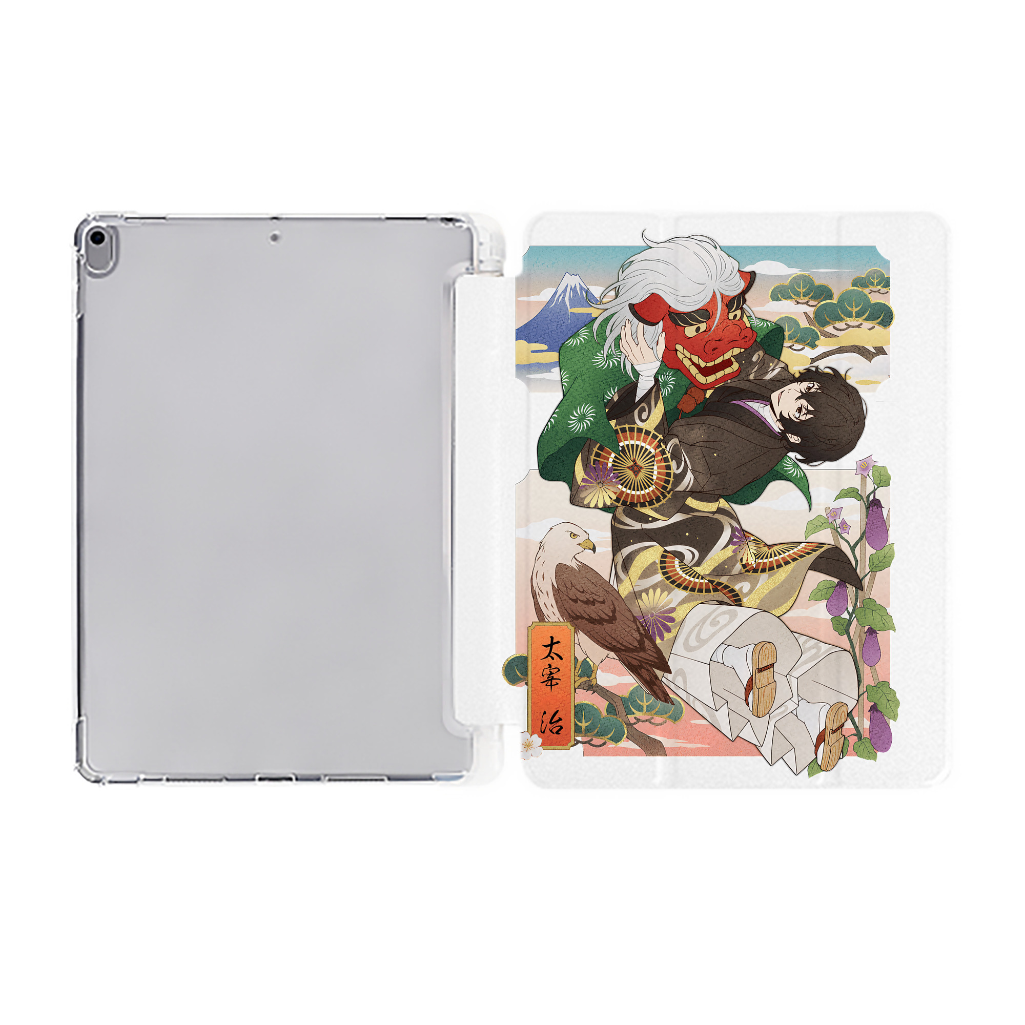 （画像用） 文豪ストレイドッグス Bungo Stray Dogs IPad ケース ペン収納付き 三つ折りスタンド PUレザー×シリコン 対応機種9.5/10.5/10.9インチ